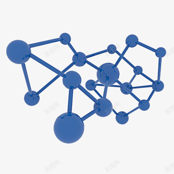 蓝色的结构图png免抠素材_88icon https://88icon.com 分子 化学 卡通 手绘 简笔 结构图 蓝色的