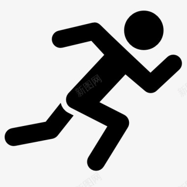 奔跑人物抽象化奔跑的人图标图标