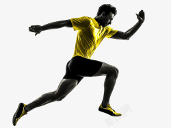 田径运动员剪影奔跑的人高清图片