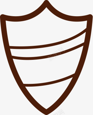 褐色盾牌印章图标图标