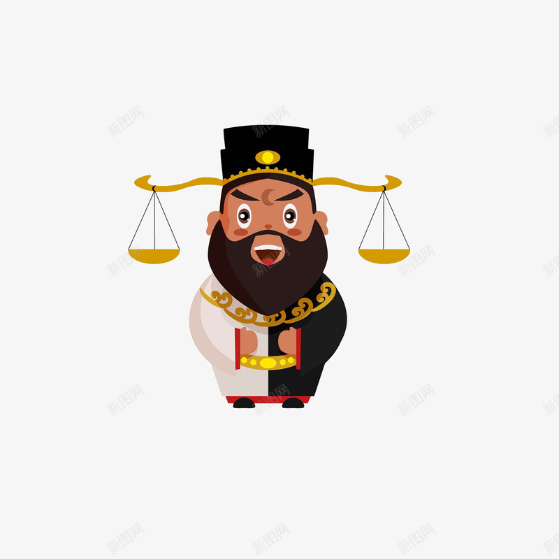 卡通包公形象的天秤座png免抠素材_88icon https://88icon.com 中西结合 包公卡通形象 古代人物 天秤座