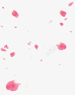 粉色飘落的桃花瓣高清图片