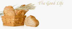 面包片和小麦素材