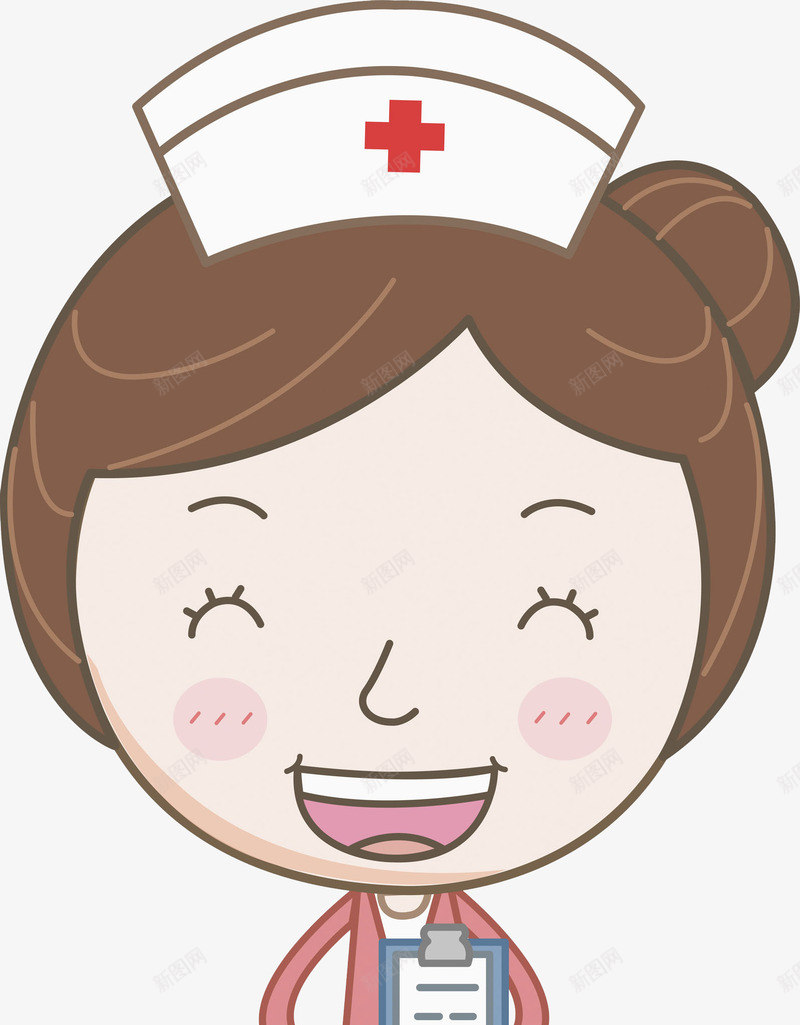高兴地护士png免抠素材_88icon https://88icon.com 卡通 女人 手绘 护士 护士帽 漂亮的 简笔 高兴地
