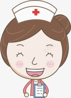 高兴地护士素材