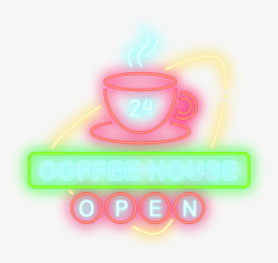 粉色发光霓虹灯素材