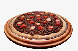 美味草莓巧克力披萨素材