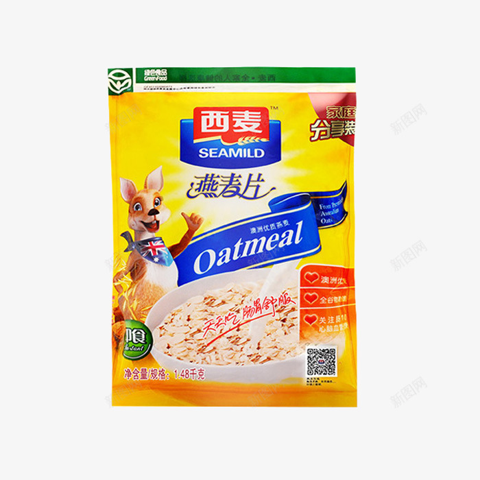 西麦燕麦片png免抠素材_88icon https://88icon.com 产品实物 燕麦片 食物 黄色