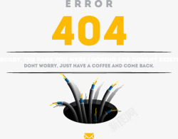网站服务器404提示界面矢量图高清图片