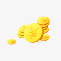 下金币符号黄色的金币高清图片