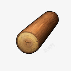 木桩棕色木头小铁索桥木头游戏类写实道具高清图片