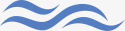 海浪logo蓝色波浪线图标高清图片