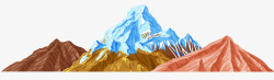 棕色火山冰山火山高清图片