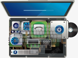 笔记本电脑配件笔记本电脑与透视配件高清图片