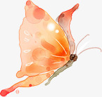 手绘蝴蝶热气球手绘红色艺术水墨蝴蝶高清图片