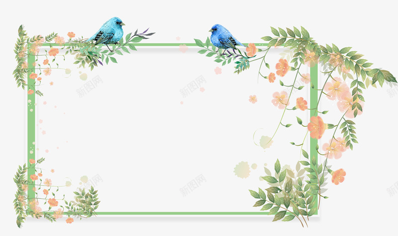 植物边框psd免抠素材_88icon https://88icon.com 图片素材 夏促 夏天 植物边框
