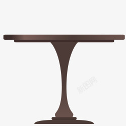 卡通手绘棕色的桌子素材