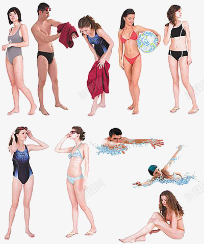 游泳png免抠素材_88icon https://88icon.com 女人 比基尼 沙滩 沙滩上的女人 游泳 玩水 男人