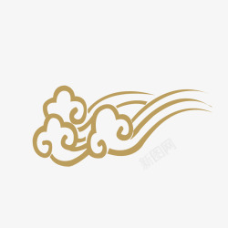 卡通简约祥云装饰广告素材