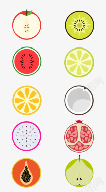 苹果7手绘水果图标图标