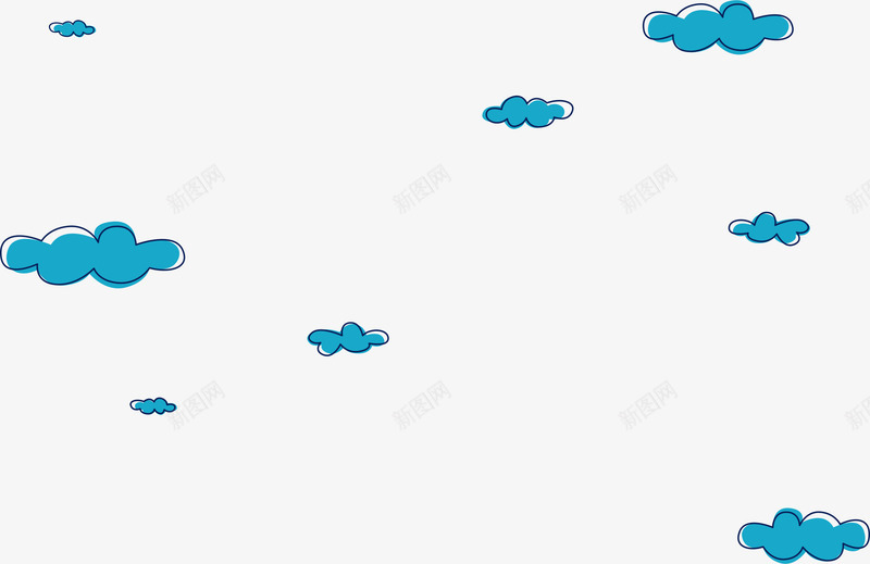 云朵png免抠素材_88icon https://88icon.com AI 云朵 卡通 可爱 手绘 线条 背景 蓝天 蓝色