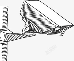 手绘监控摄像机素材