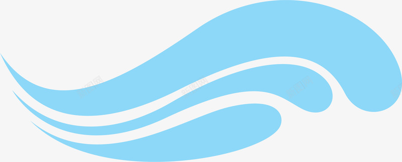海浪logo蓝色水纹图标图标