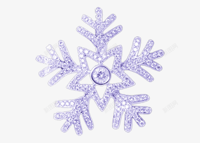 紫色珠宝雪花png免抠素材_88icon https://88icon.com 简单 紫色 装饰品 雪花