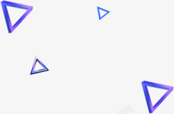 紫蓝三角形装饰素材