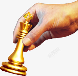 下国际象棋的手黄金素材