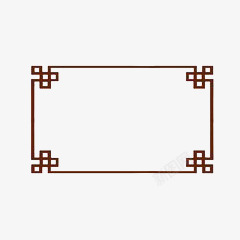 棕色中国风复古边框素材