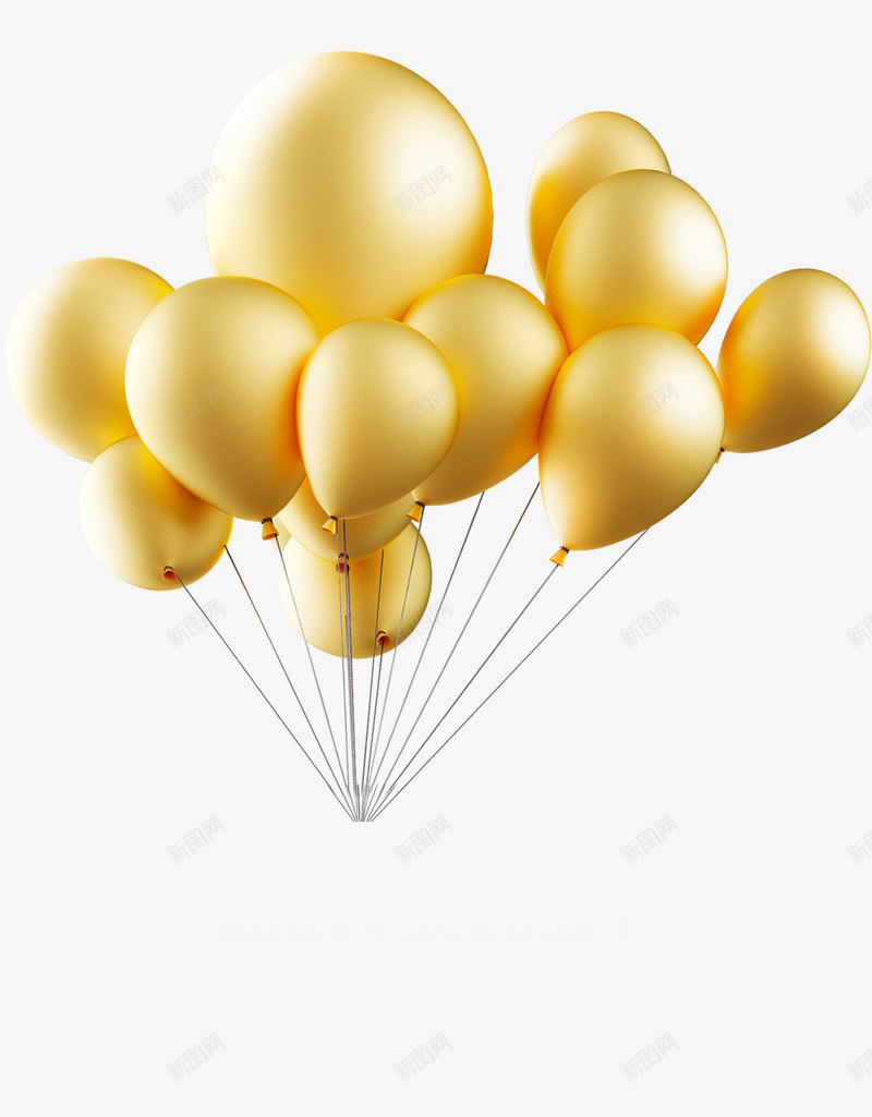 金色质感气球png免抠素材_88icon https://88icon.com 气球墙 节日的气球 金气球 金色 金色气球 闪闪发光