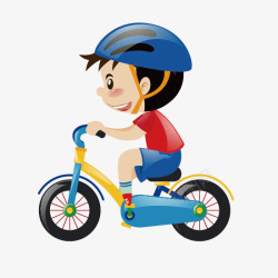 骑单车的小男孩素材