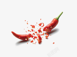 红色火锅破碎的辣椒高清图片