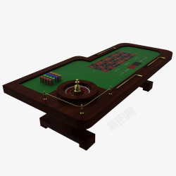 棕色长形椭圆小赌博桌素材