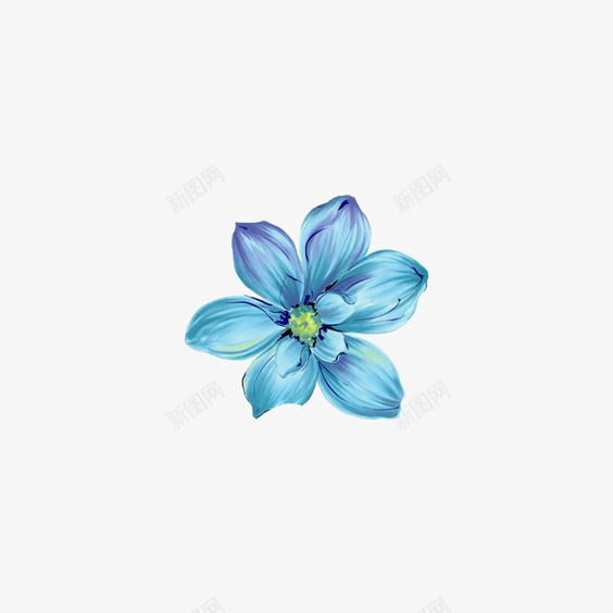 蓝色花朵png免抠素材_88icon https://88icon.com 文艺 水墨花朵 清新 花朵装饰 花瓣 鲜花