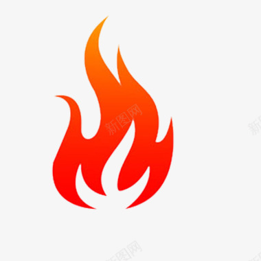 图腾卡通红色的火焰图标图标