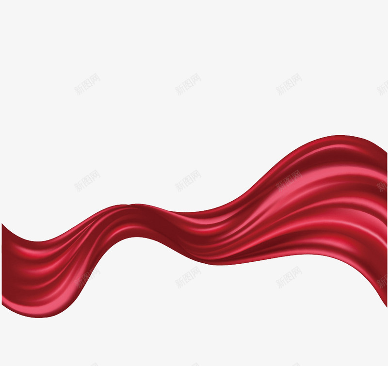 红色丝绸飘带111png免抠素材_88icon https://88icon.com 丝带 丝绸 红色 装饰元素 飘带