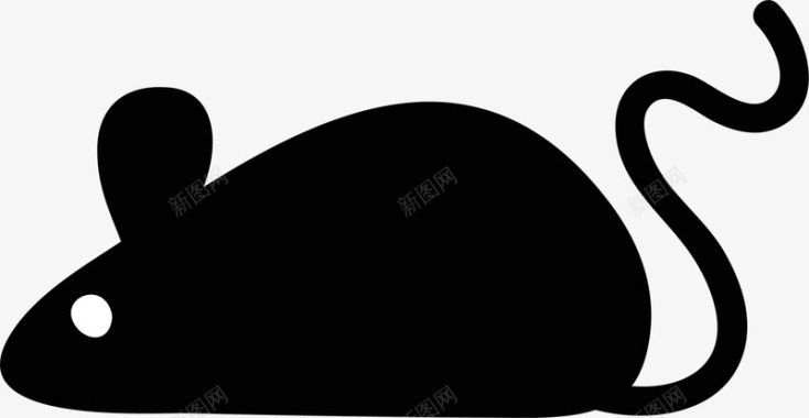 卡通帅哥可爱黑色简约老鼠图标图标
