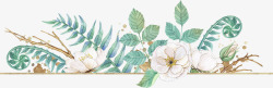 文艺手绘植物花卉边框高清图片