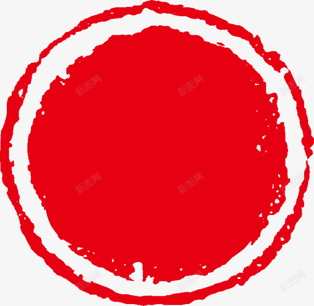 红色圆环形状印章png免抠素材_88icon https://88icon.com 印章 形状 红色