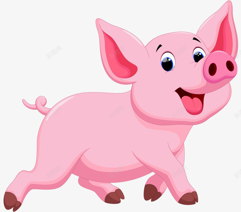 奔跑的小猪png免抠素材_88icon https://88icon.com 可爱 宠物 猪 粉色