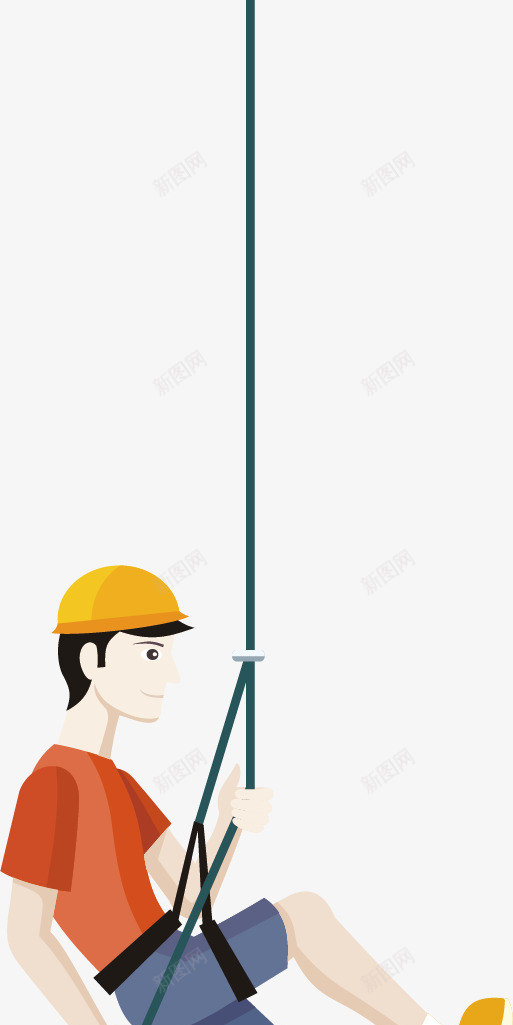 工作中的工人矢量图ai免抠素材_88icon https://88icon.com 农民工 安全帽 红色上衣 细线 高危工作 矢量图