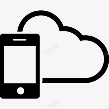 手机情侣智能手机的云图标图标