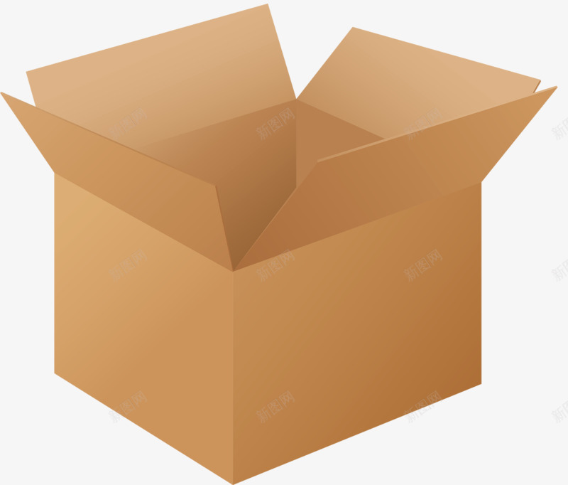打开的盒子png免抠素材_88icon https://88icon.com 棕色 盒子 箱子 纸箱