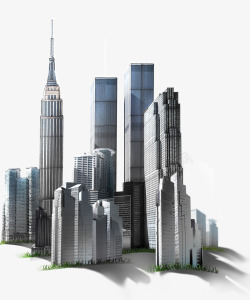 都市剪影现代建筑高清图片