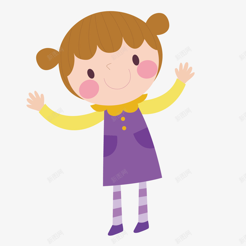 紫色裙子女孩手绘矢量图ai免抠素材_88icon https://88icon.com 丸子头 人物 卡通 双丸子头 女孩 手绘 矢量图 简单 紫色裙子