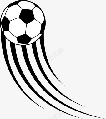 飞起的黑色足球图标图标