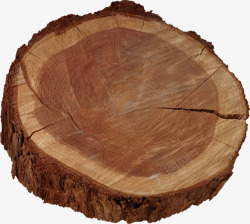棕色木桩截面素材