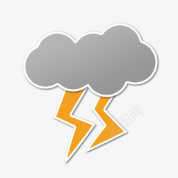 云闪电天气贴纸天气png免抠素材_88icon https://88icon.com Cloud lightning weather 云 天气 闪电